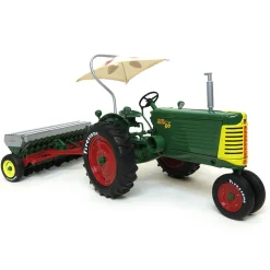 1/16 Oliver Row Crop 66 with Case DF Grain Drill, Firestone Series