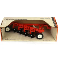1/16 Orange 4 Bottom Trailing Plow by ERTL, Made in the USA