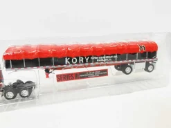 1/64 Orange Peterbilt 387 with 53ft Box Trailer, Kory Farm Equipment