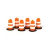 1/64 Orange Traffic Barrels, 6 Pack, 3D printed