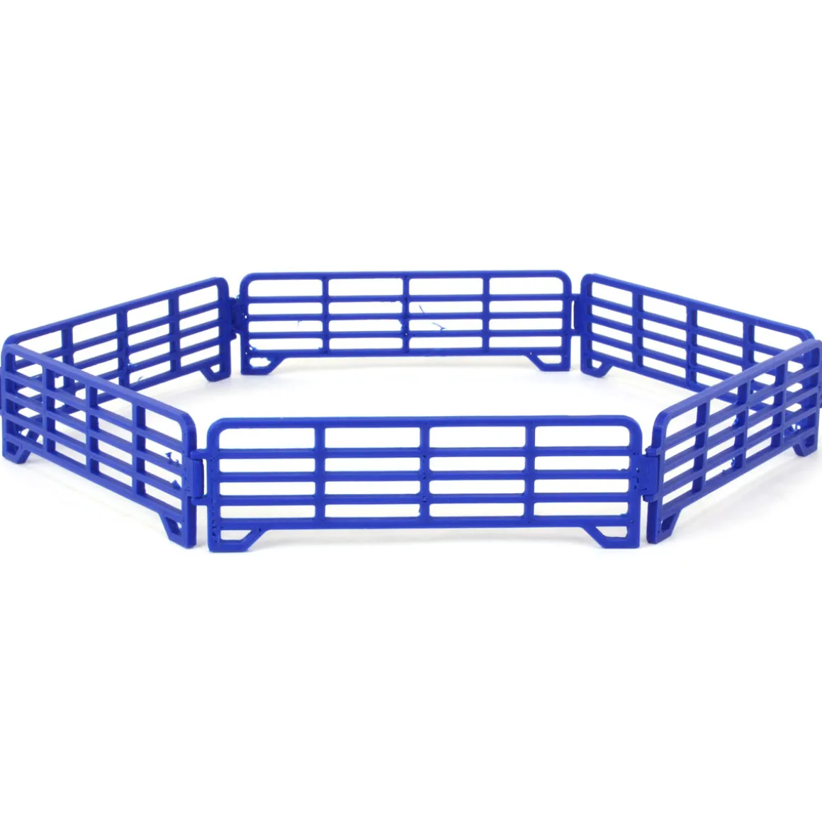 1/64 Pack of 6 Blue Long Fence Links, 3D Printed