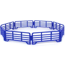 1/64 Pack of 8 Blue Short Fence Links, 3D Printed
