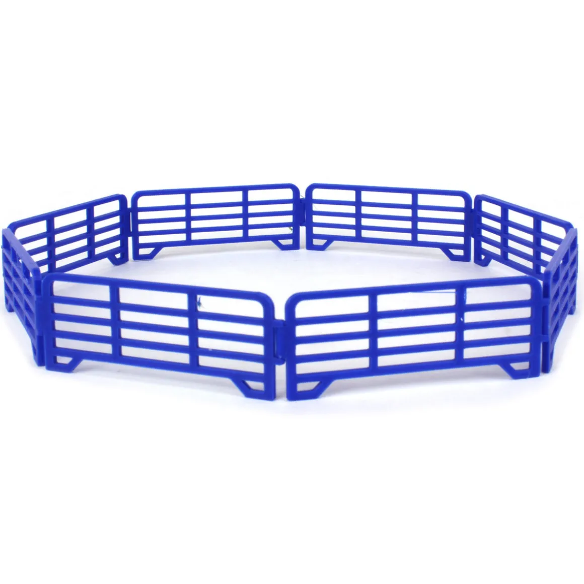 1/64 Pack of 8 Blue Short Fence Links, 3D Printed