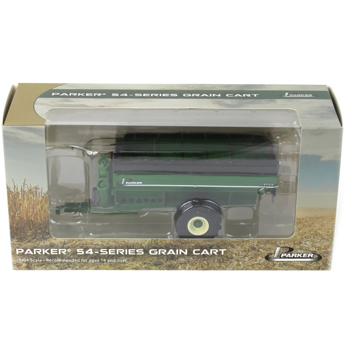 1/64 Parker 1154 Grain Cart with Flotation Tires, Green