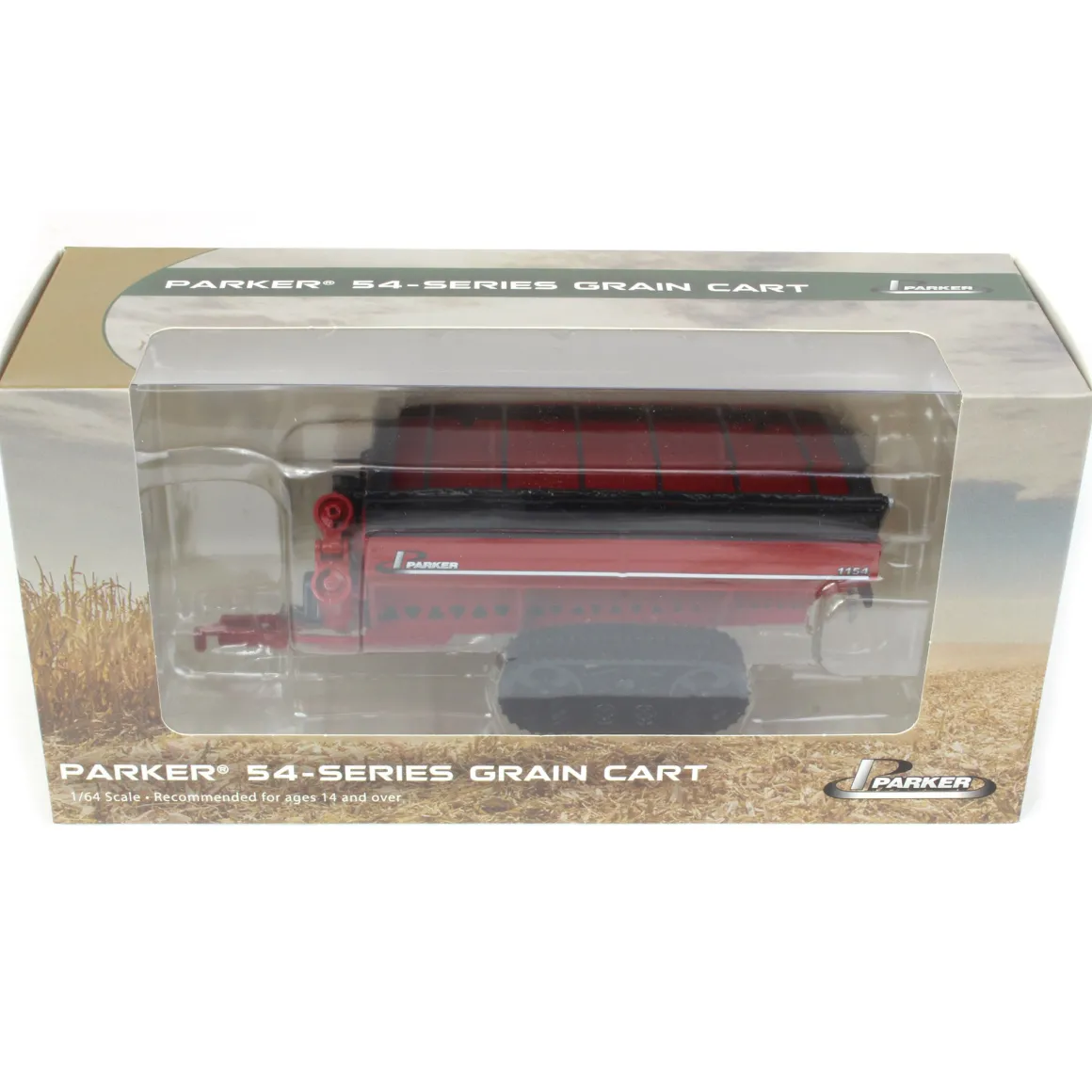 1/64 Parker 1154 Grain Cart with Tracks, Red