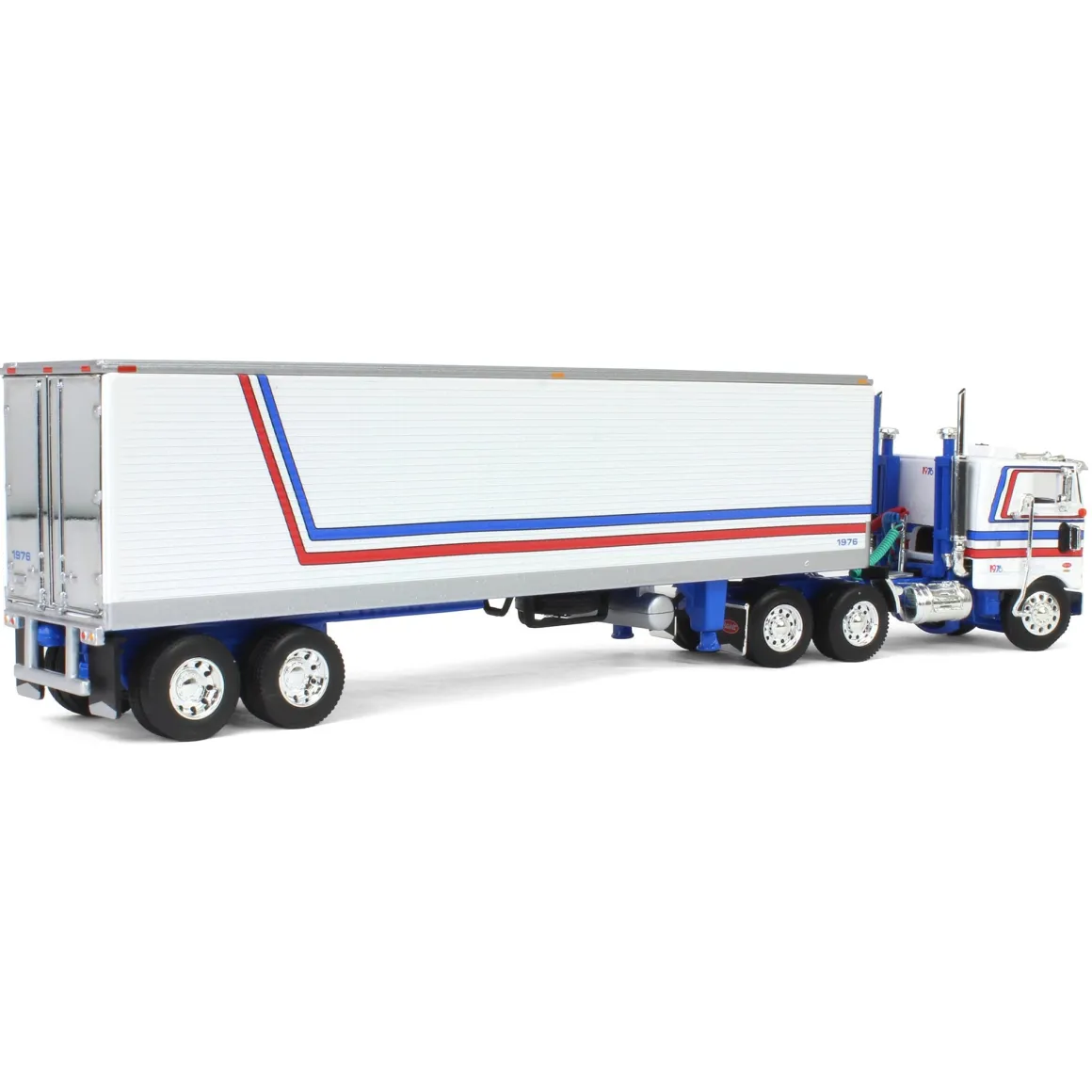 1/64 Peterbilt 352 CEO with 40ft Vintage Reefer Trailer, USA Bicentennial Patriot, DCP by First Gear