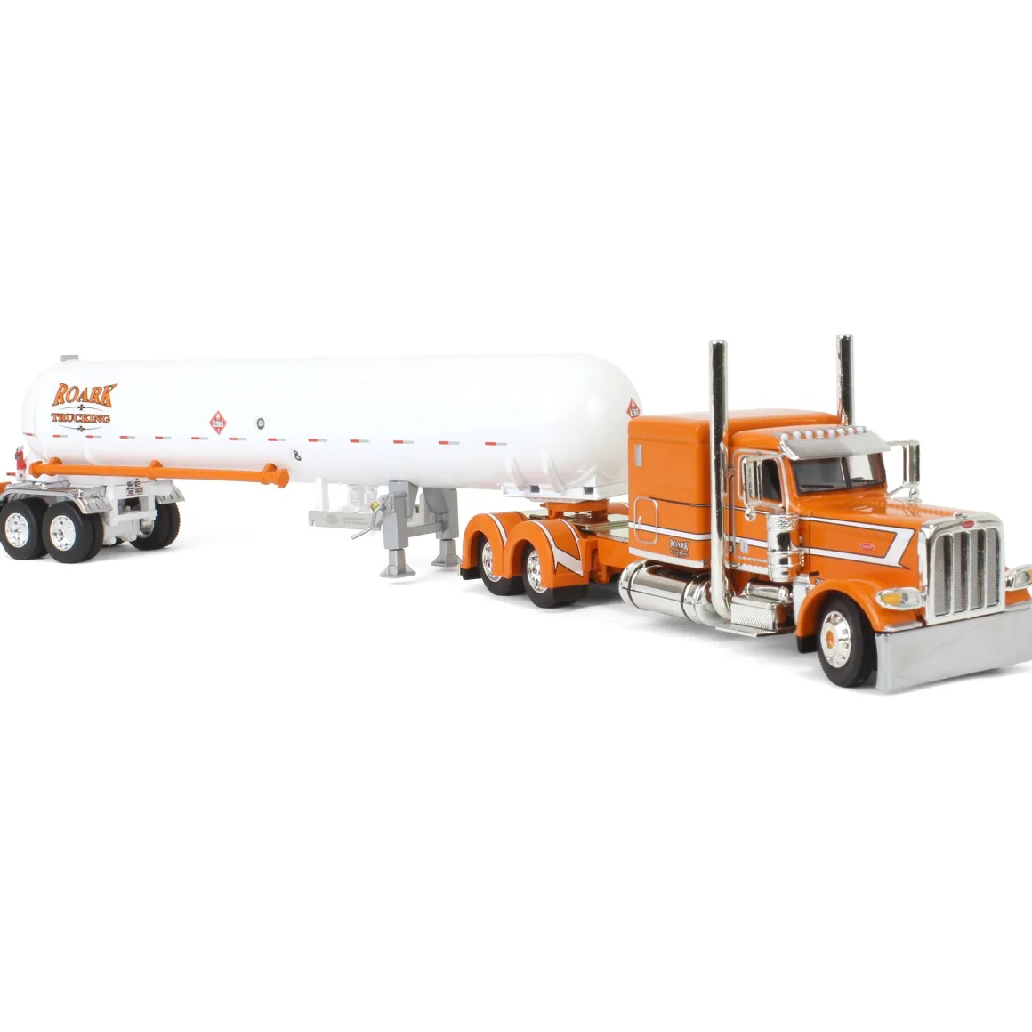 1/64 Peterbilt 389 63in Flattop Sleeper w/ Mississippi LP Tanker, Roark Trucking - Under Pressure, DCP by First Gear
