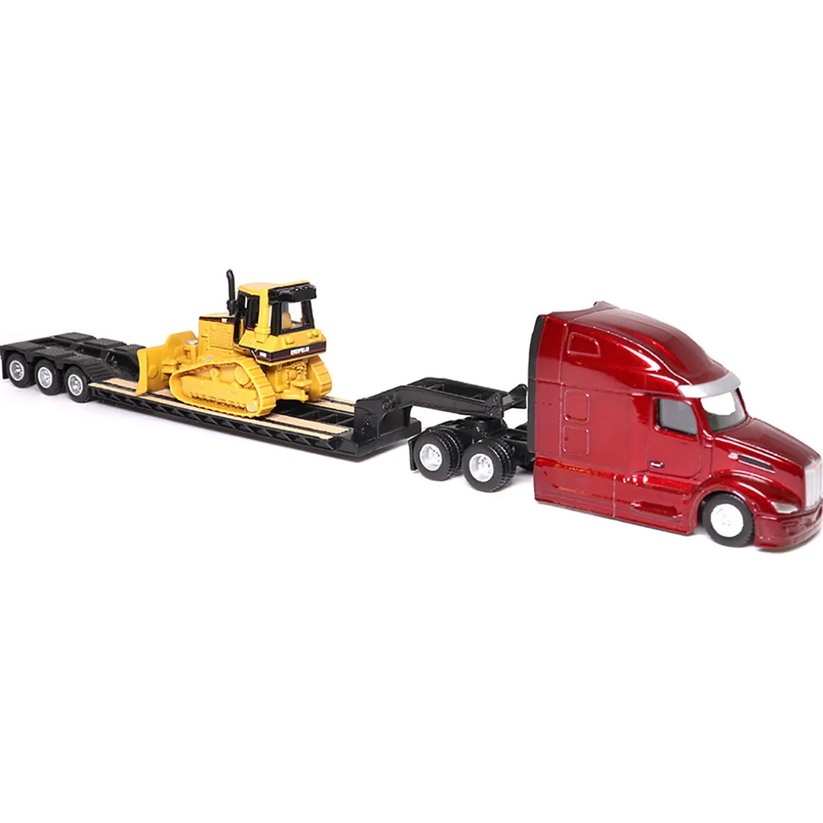 1/87 Peterbilt 579 UltraLoft Tandem Tractor with Lowboy Trailer & Caterpillar D5M Dozer