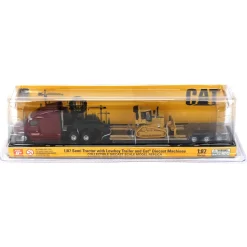 1/87 Peterbilt 579 UltraLoft Tandem Tractor with Lowboy Trailer & Caterpillar D5M Dozer