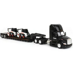 1/64 Peterbilt 579 w/ Lowboy & 2 Bobcat S76 Skid-Steer Loaders, 2022 NTT'NC Show