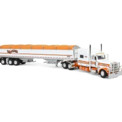 1/64 Peterbilt 389 with 50ft Tri-Axle Grain Trailer, Tri-State Commodities, DCP by First Gear
