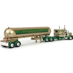 1/64 Peterbilt 389 with Mississippi LPG Tandem-axle Tanker, Farmer's Oil Co. Mop & Glo, DCP by First Gear