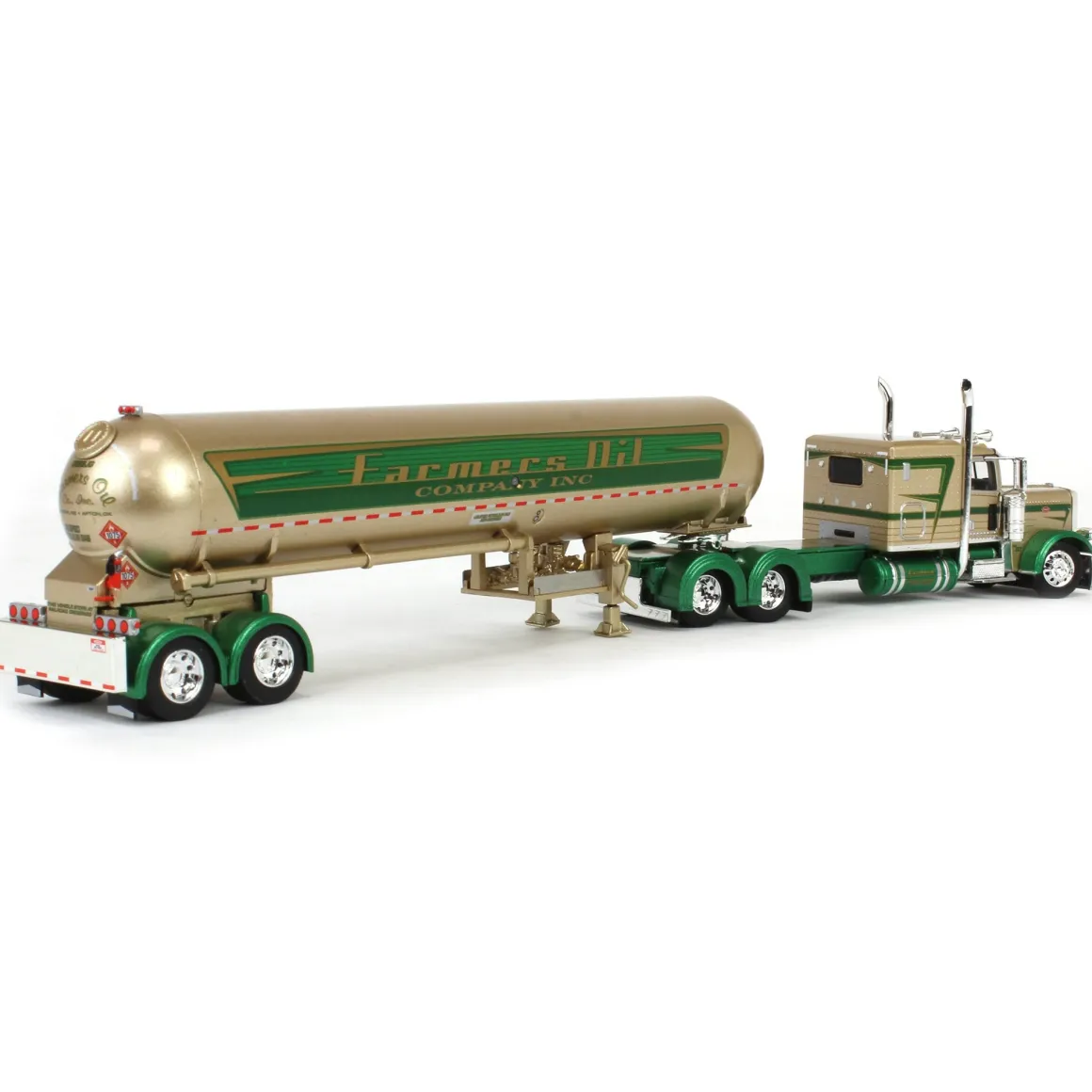 1/64 Peterbilt 389 with Mississippi LPG Tandem-axle Tanker, Farmer's Oil Co. Mop & Glo, DCP by First Gear
