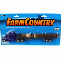 1/64 Peterbilt Conventional Cab with Log Trailer by ERTL, Flint Hills Trucking