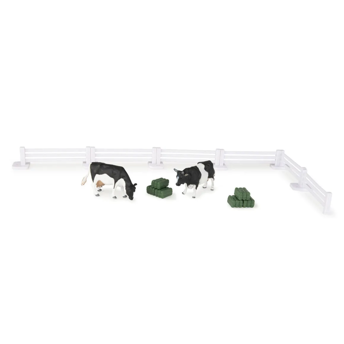 1/32 Peterbilt "Switch N Load" Semi w/ John Deere Tractor, Cow, Fence Pieces & Hay Bales