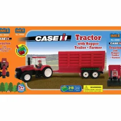 318 Piece Block Set - Case IH Magnum Tractor with Farmer & Grain Trailer