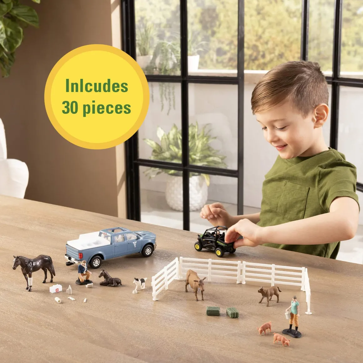 1/32 30-Piece Veterinarian Set with John Deere Gator