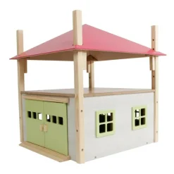 1/32 PINK Wooden Hay Barn with Loft and Adjustable Roof by Kids Globe