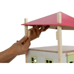 1/32 PINK Wooden Hay Barn with Loft and Adjustable Roof by Kids Globe