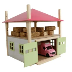 1/32 PINK Wooden Hay Barn with Loft and Adjustable Roof by Kids Globe