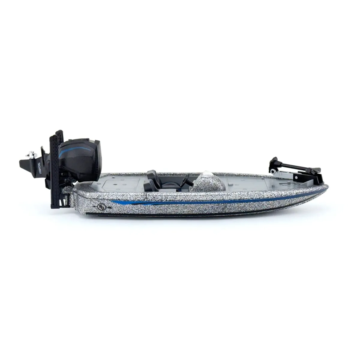 1/20 Professional Bass Boat with Angler, Fish, Fishing Pole, and Boat Trailer by Big Country Toys