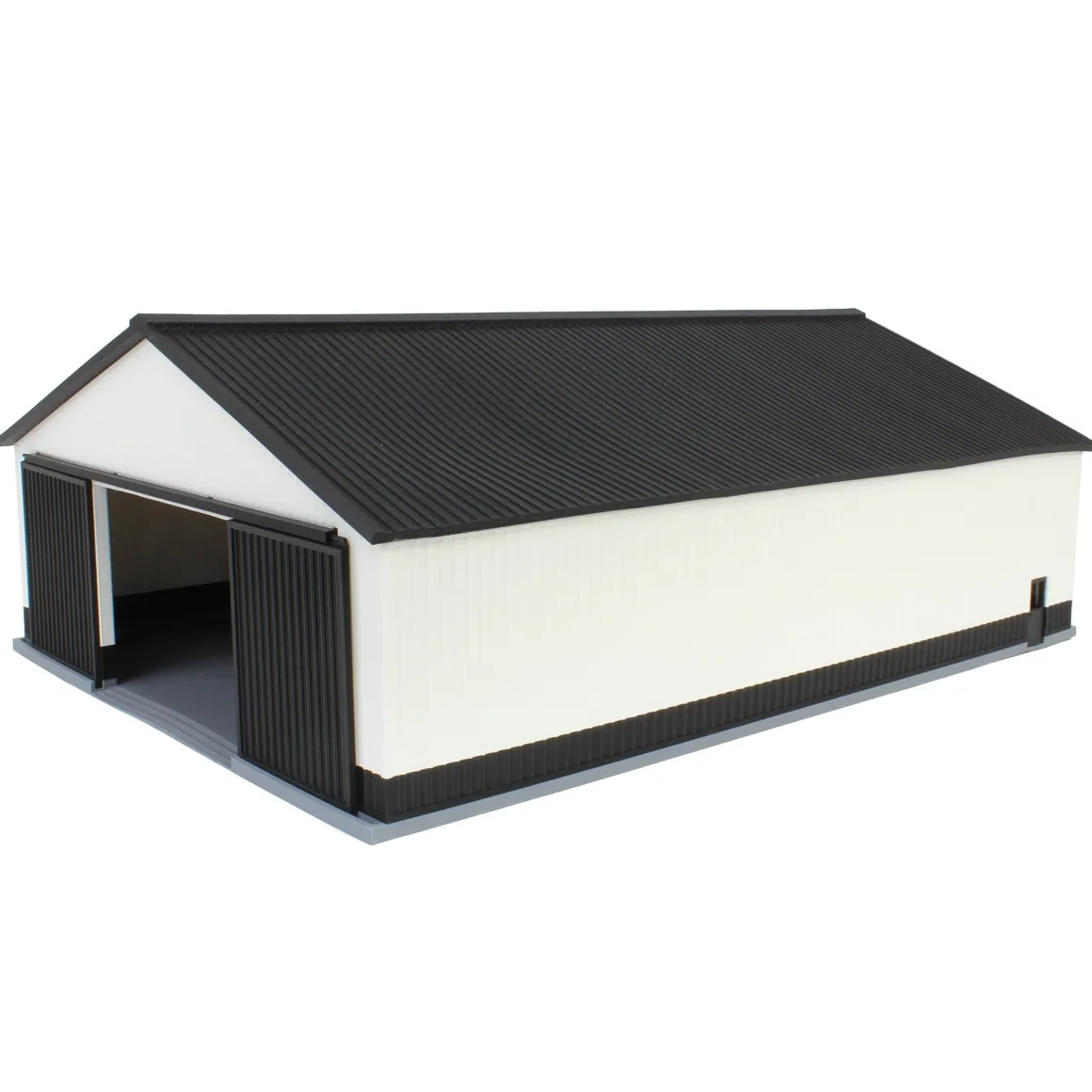 1/64 "The Professional" Black/White 60ft x 80ft Machine & Farm Shed, 3D Printed
