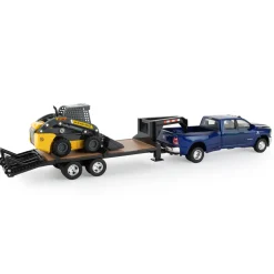 1/32 RAM 3500 Dually Quad Cab w/ Lowboy & New Holland L230 Skid Steer