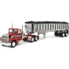 1/64 Red & Black Ford LTL 9000 Day Cab w/ East End Dump Trailer, DCP by First Gear