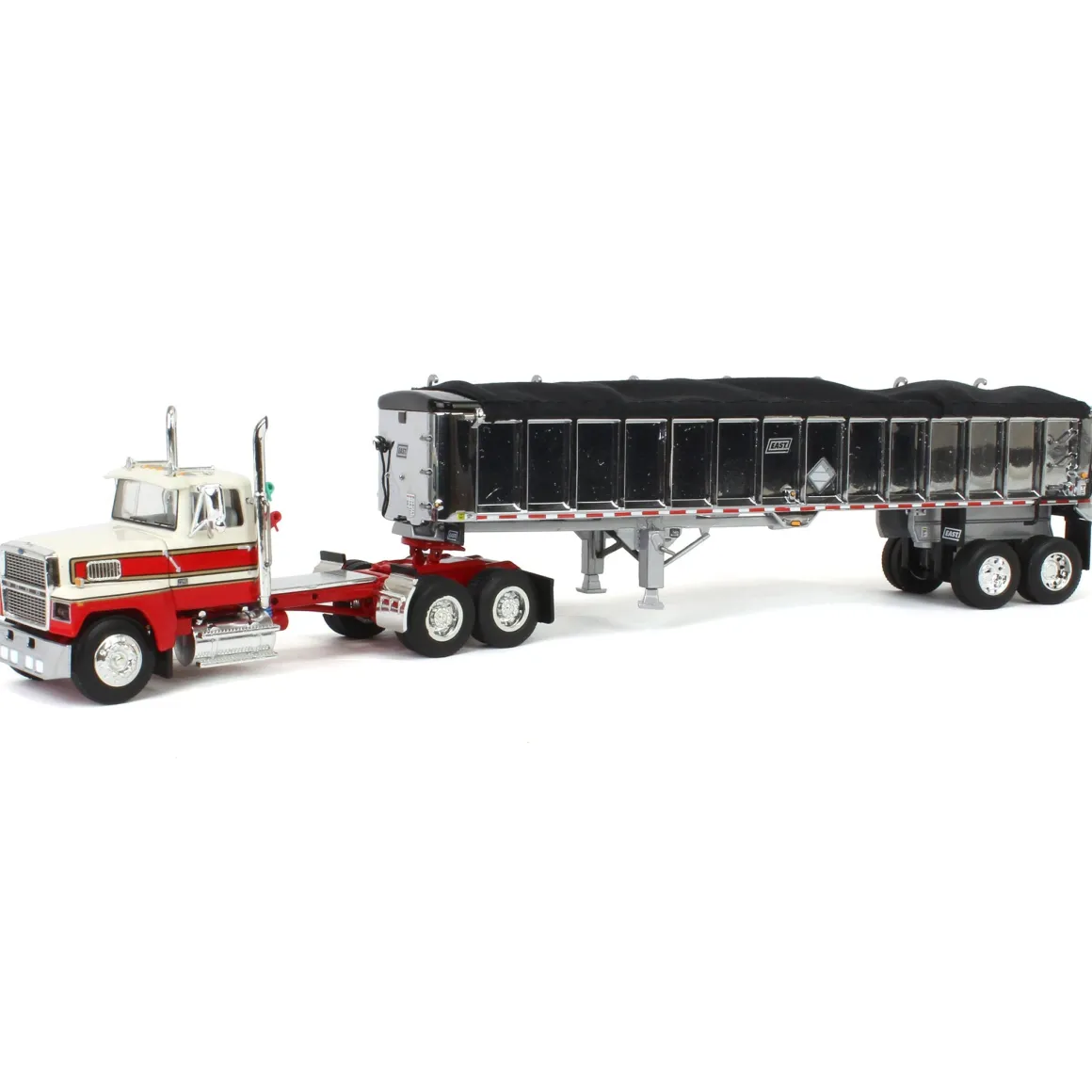 1/64 Red & White Ford LTL 900 with East End Dump Trailer, DCP by First Gear