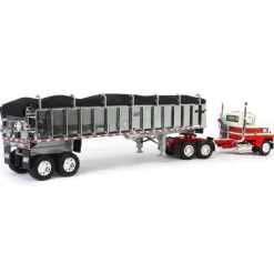 1/64 Red & White Ford LTL 900 with East End Dump Trailer, DCP by First Gear