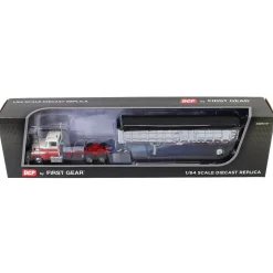 1/64 Red & White Ford LTL 900 with East End Dump Trailer, DCP by First Gear
