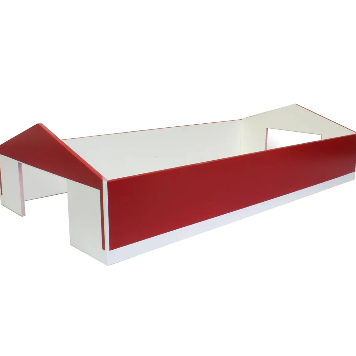1/64 Red & White 60ft x 120ft Wooden Implement Shed