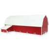 1/64 Red & White 60ft x 120ft Wooden Dairy Barn with Milk House