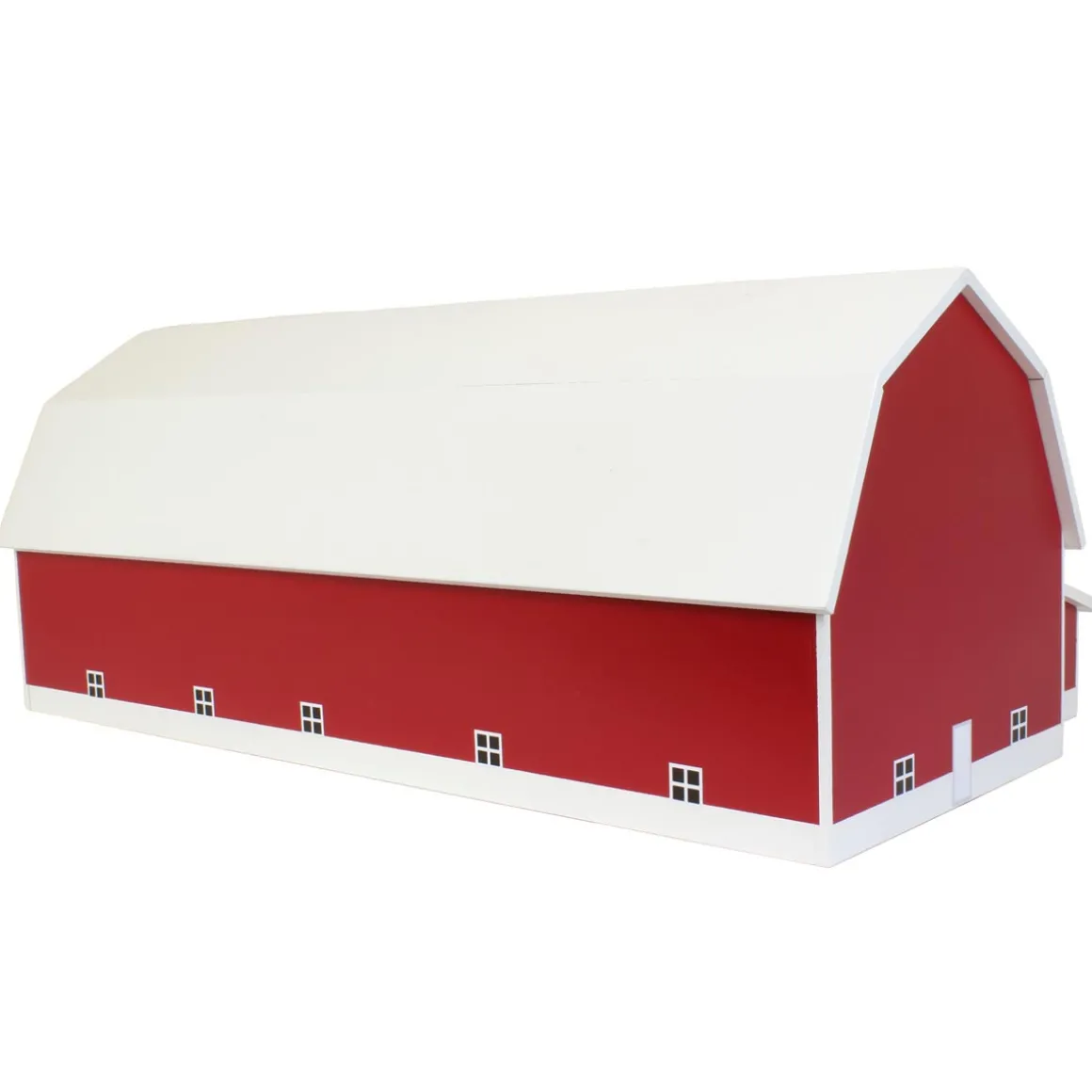 1/64 Red & White 60ft x 120ft Wooden Dairy Barn with Milk House