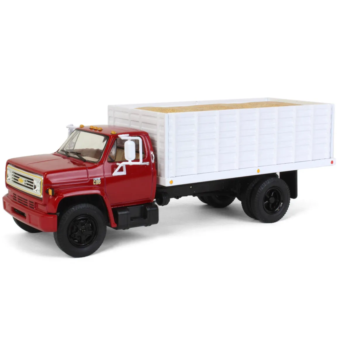 1/34 Red & White 1970s Chevrolet C65 Grain Truck with Corn Load by First Gear
