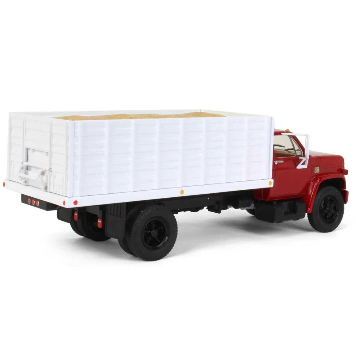 1/34 Red & White 1970s Chevrolet C65 Grain Truck with Corn Load by First Gear