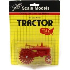 1/32 Red Die-cast Tractor with Steel Wheels, Made in the USA