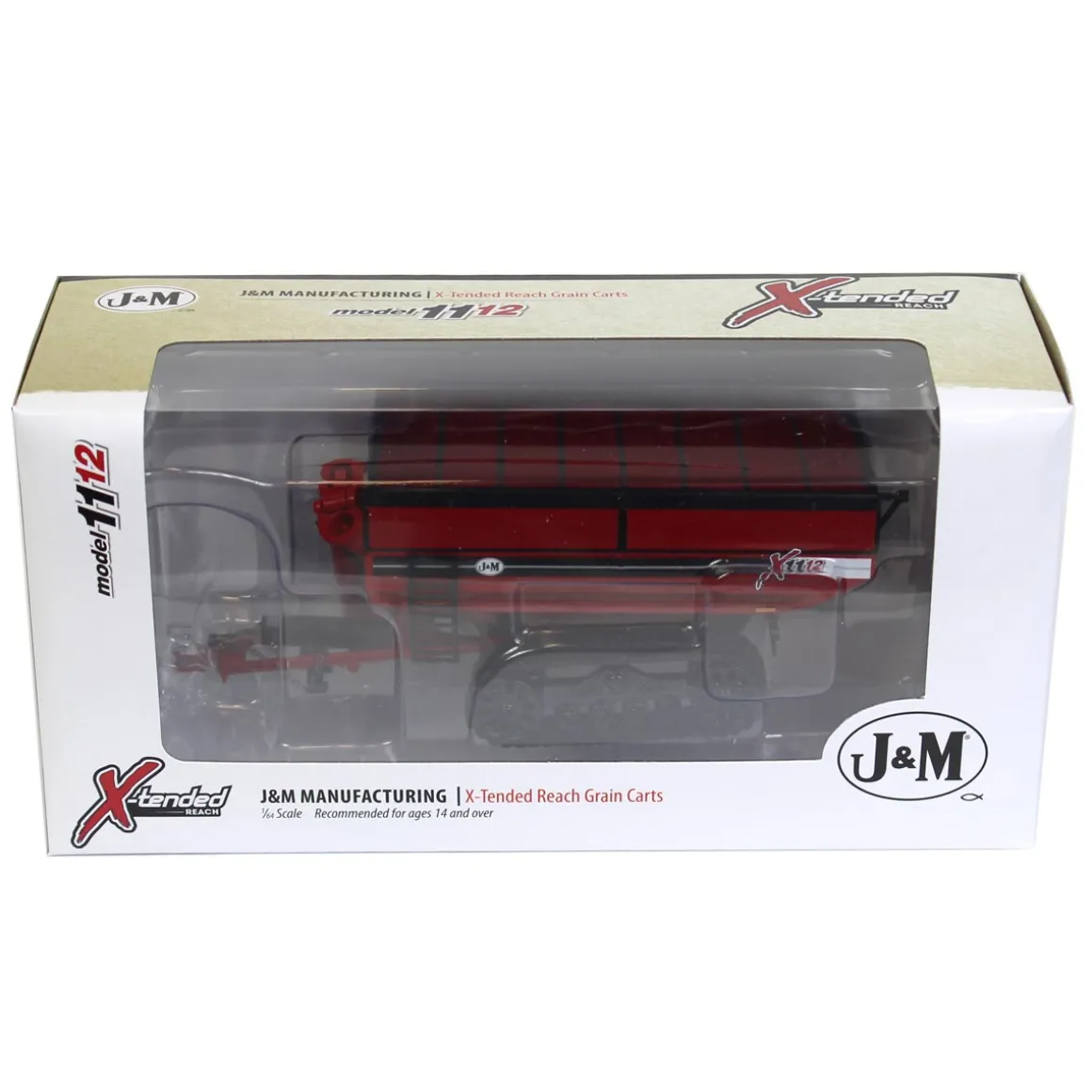 1/64 Red J&M X1112 Grain Cart on Tracks