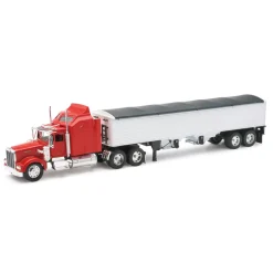 1/32 Red Kenworth W900 Semi with Grain Hopper Trailer by New Ray