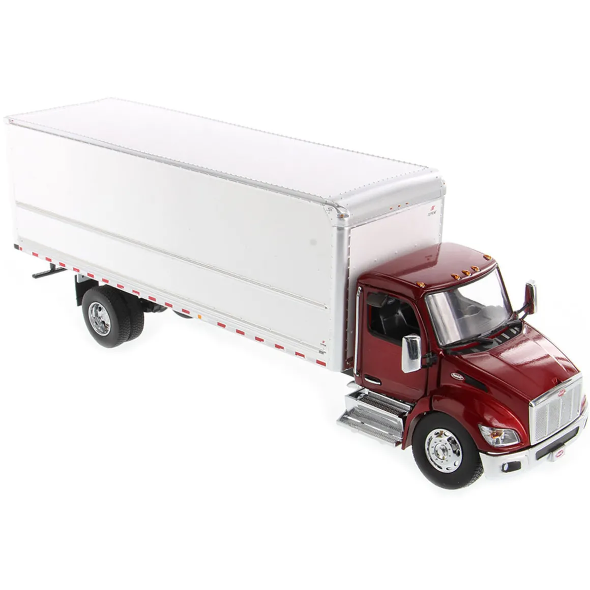 1/32 Red Peterbilt Model 536 with White Supreme Signature Van Truck Body
