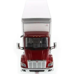 1/32 Red Peterbilt Model 536 with White Supreme Signature Van Truck Body