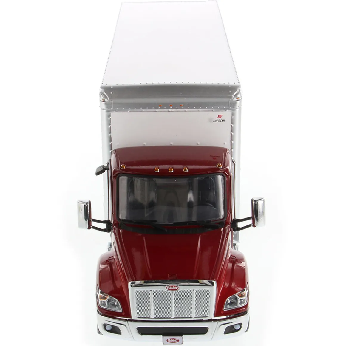 1/32 Red Peterbilt Model 536 with White Supreme Signature Van Truck Body