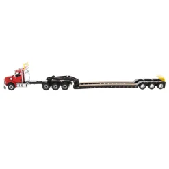 1/50 Red Western Star 49X SB Tridem & XL 120 HDG Trailer w/ Single & Tandem Axle Boosters