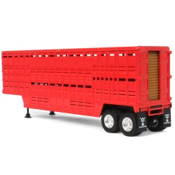 1/64 Red Wilson Tandem-Axle 40ft Vintage Livestock Trailer