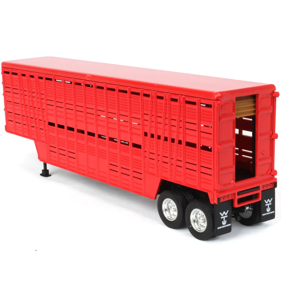 1/64 Red Wilson Tandem-Axle 40ft Vintage Livestock Trailer