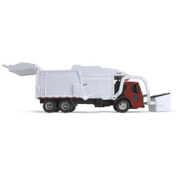 1/25 Red/White Mack LR Garbage Truck w/ McNeilus Meridian Loader & Dumpster (Includes Lights & Sounds!)