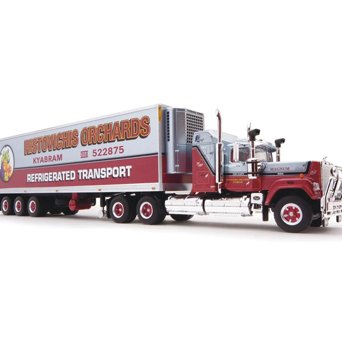 1/64 Ristovichis Orchards Mack Magnum 500 Freight Semi by Highway Replicas