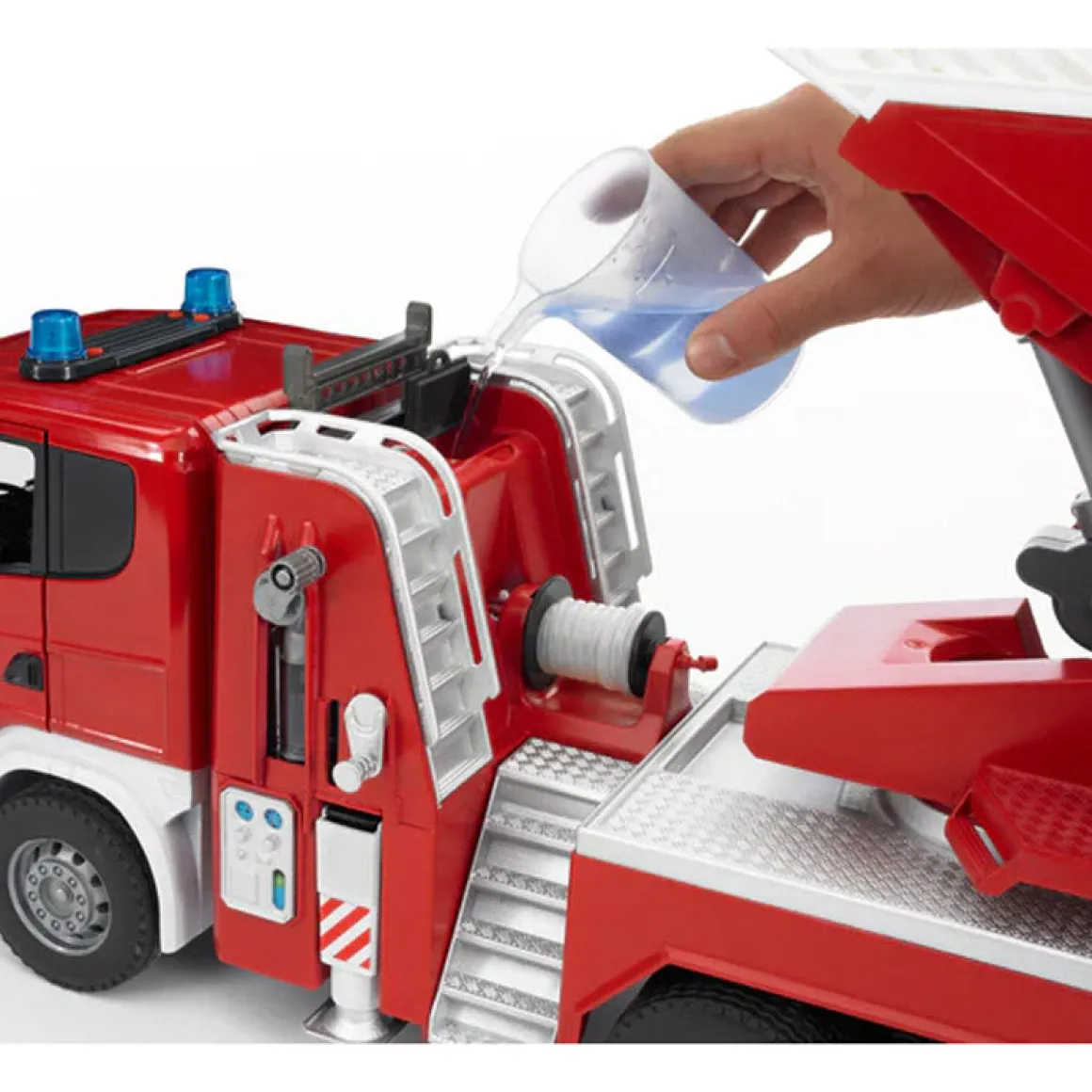 1/16 Scania Super 560R Fire Engine w/ Ladder & Water Pump + Lights & Sounds by Bruder
