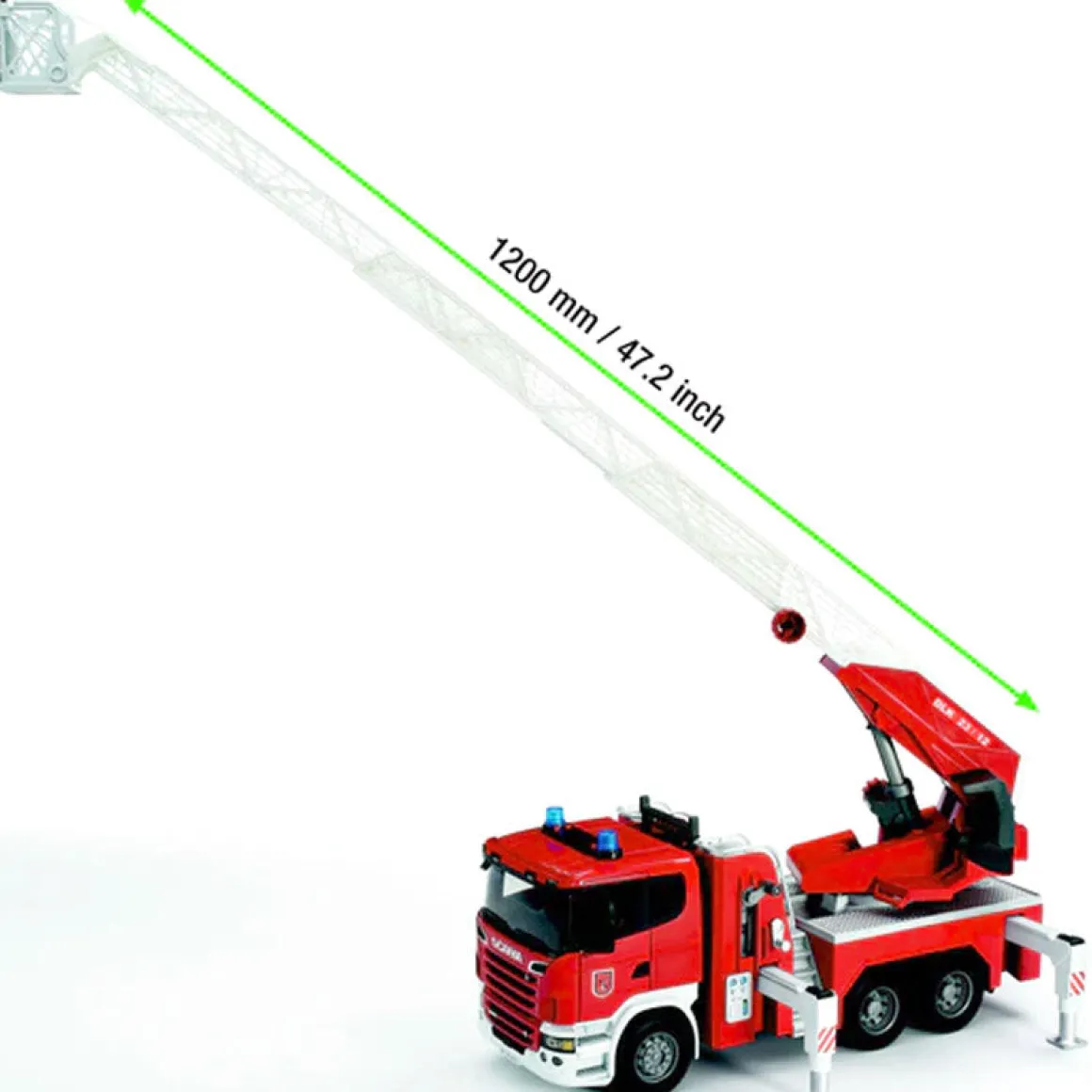 1/16 Scania Super 560R Fire Engine w/ Ladder & Water Pump + Lights & Sounds by Bruder
