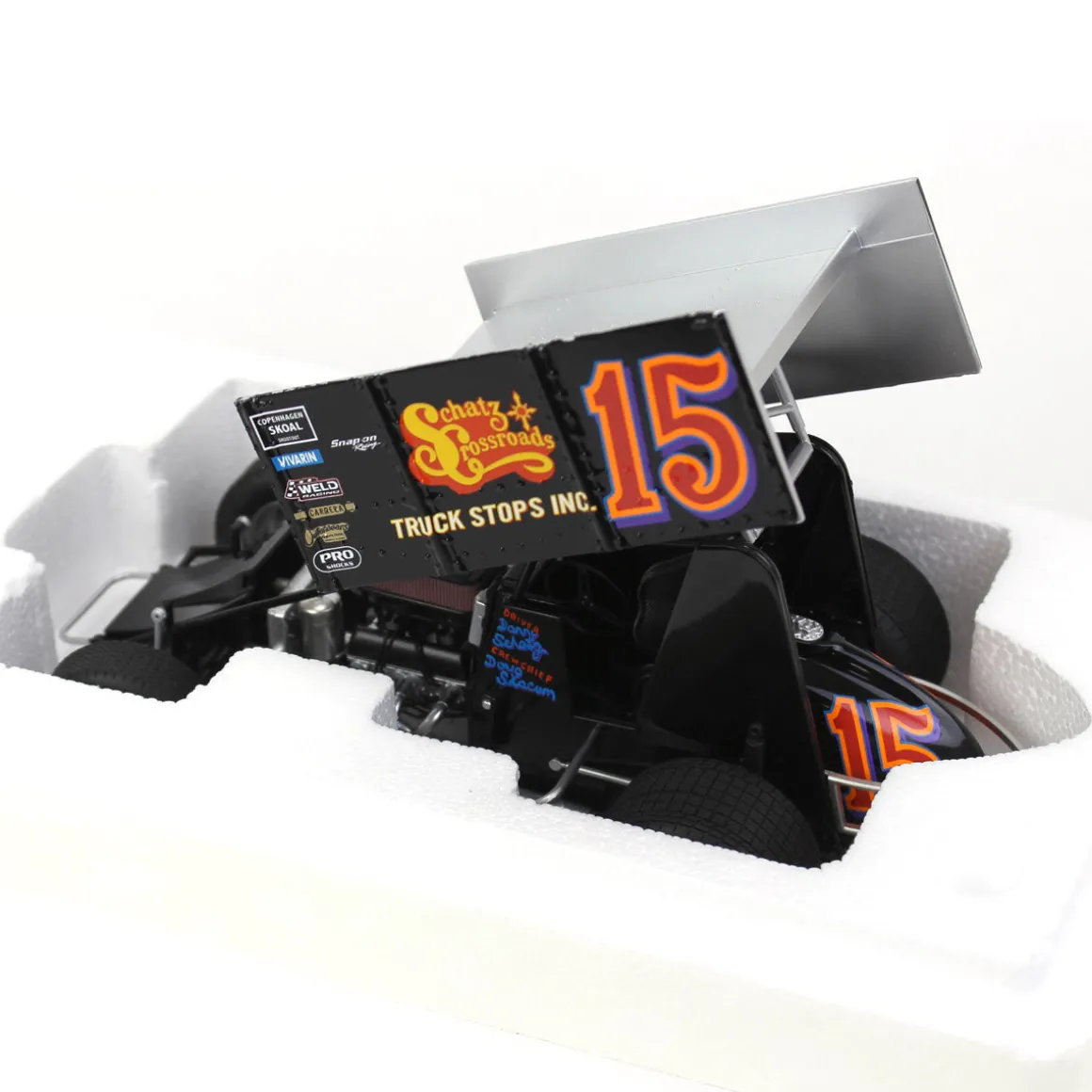 1/18 Schatz Family Crossroad Truck Stops Sprint Car #15, Donny Schatz, ACME Diecast